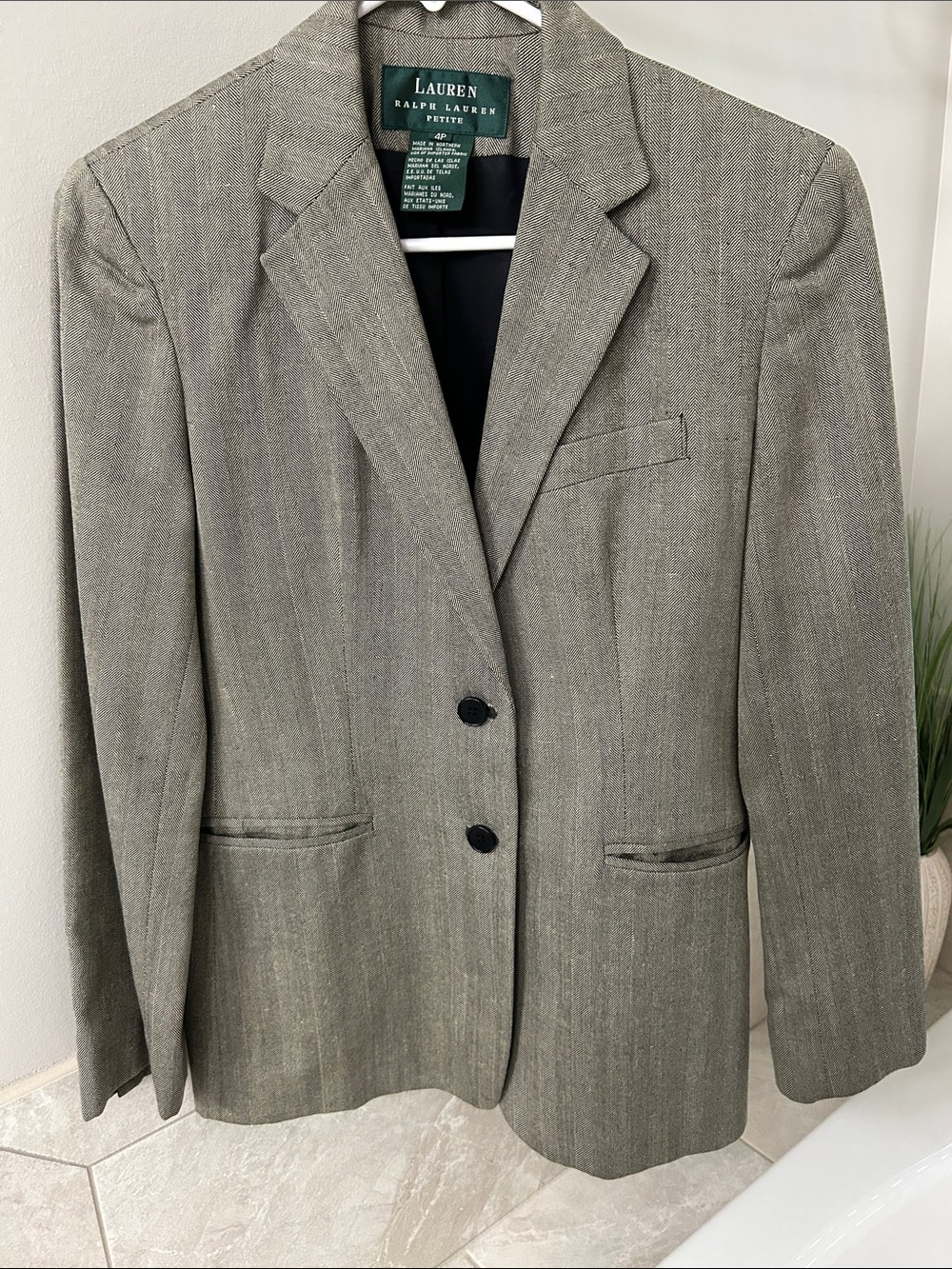 Ralph Lauren Women’s Gray/Black Blazer